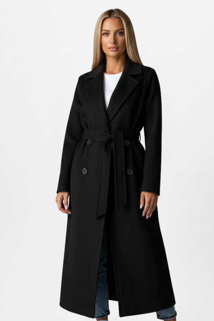 Casaco longo feminino - Preto