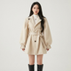 Chloe | Women's Belted Trench Coat | Balloon Sleeves