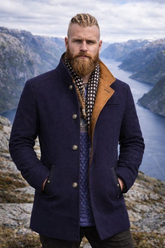 Colin | Men's Stand Collar Coat | Quilted Lining - Vellmont & Co.
