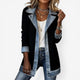 Elaine | Women's Layered Collar Jacket | Knit & Denim