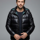 Alex | Men's Hooded Puffer Jacket | Glossy Finish