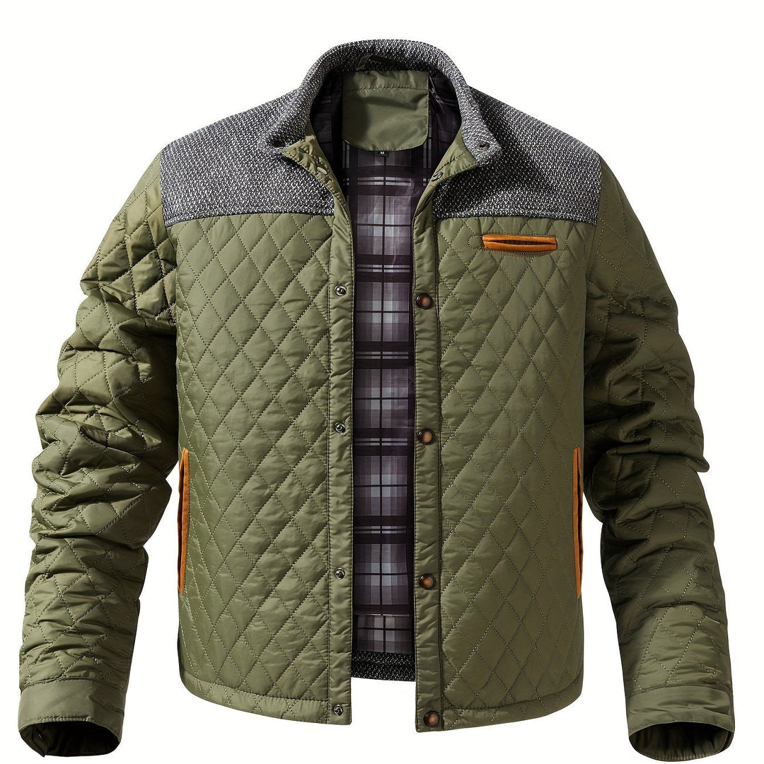 Graham | Men's Quilted Jacket | Stand Collar - Vellmont & Co.