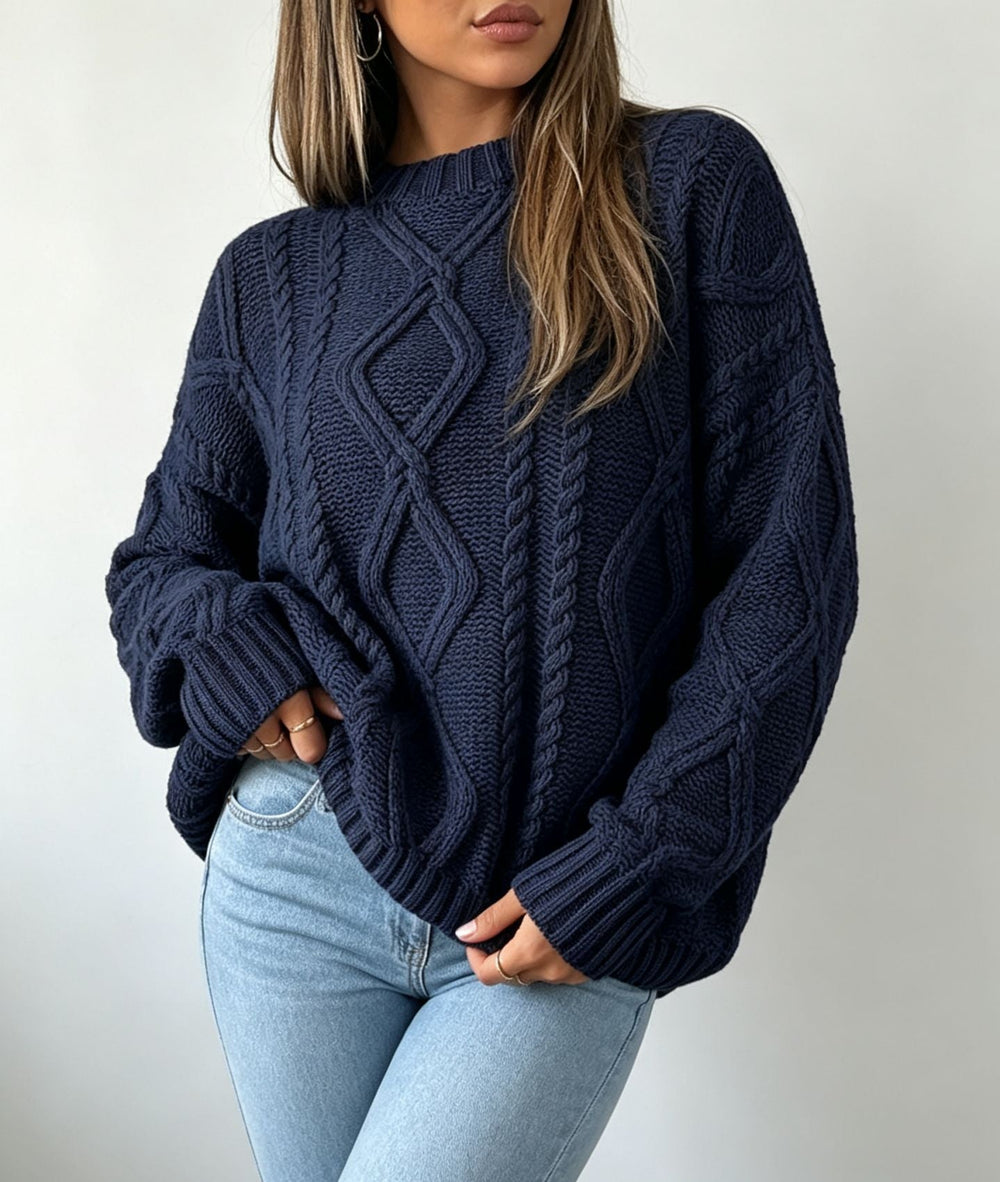 Hazel | Women's Cable-Knit Sweater | Oversized - Vellmont & Co.