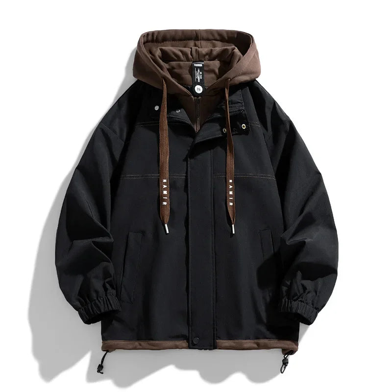 Nolan | Men's Hooded Jacket | Drawstring Hood - Vellmont & Co.