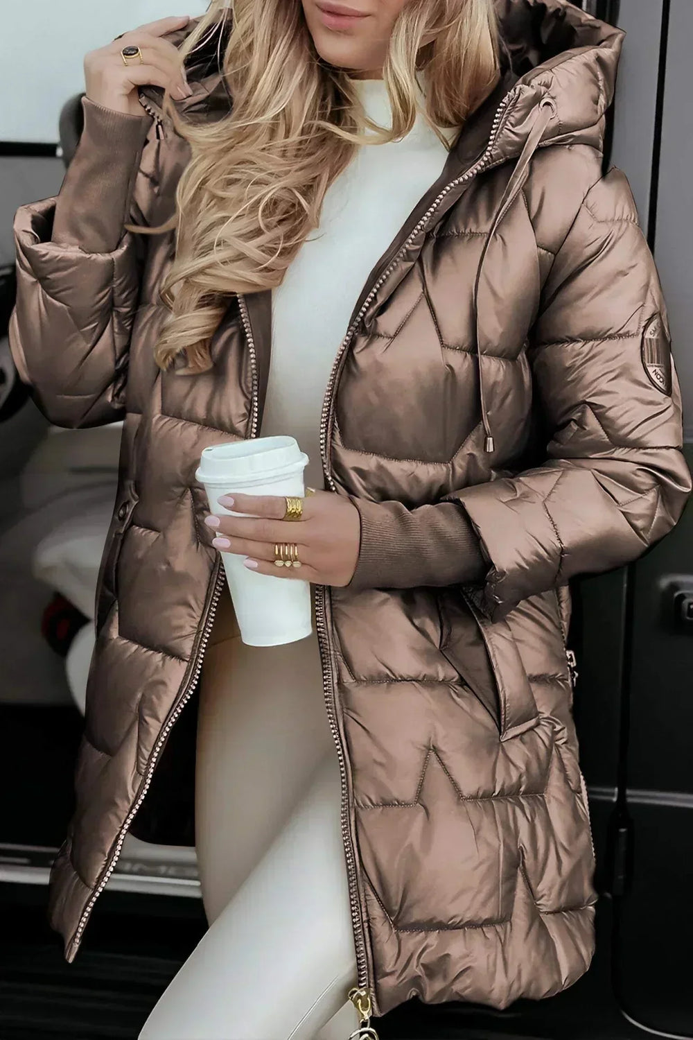 Romara | Women's Long Puffer Jacket | Hooded - Vellmont & Co.