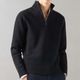 Men's Half-Zip Pullover Sweater with Ribbed Collar