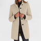 Women's Stand Collar Mid-Length Coat with Front Pockets