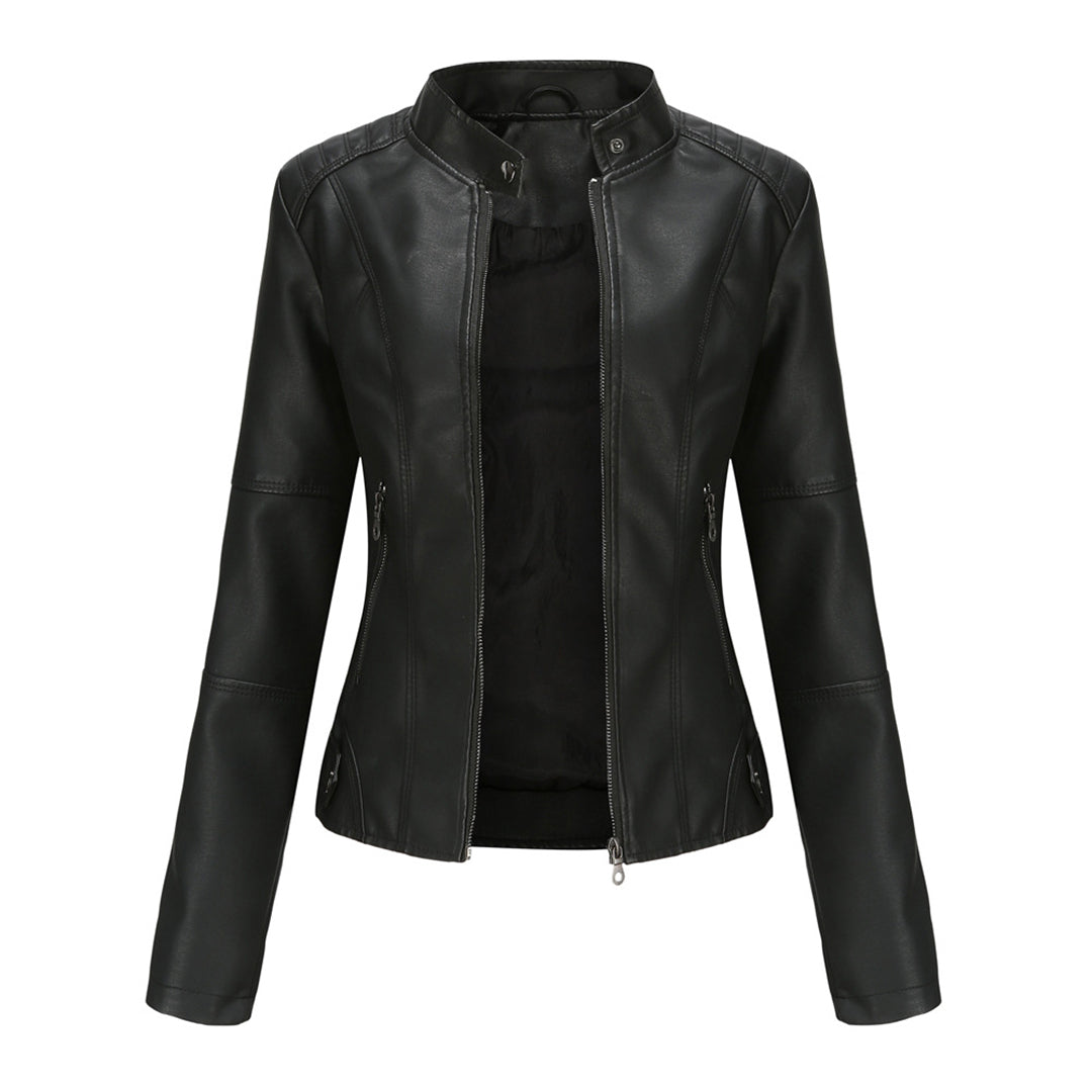 Zyra | Women's Biker Jacket | Asymmetric Zip - Vellmont & Co.
